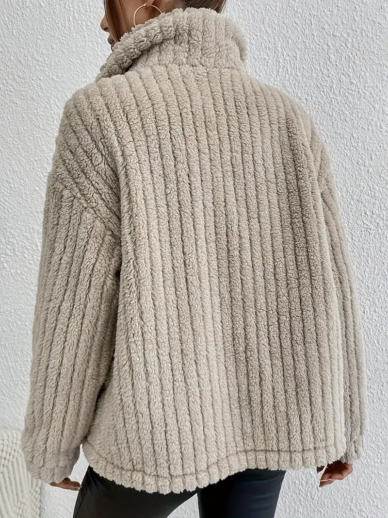 NOVA™ | Cardigan à Boutons en Velours Double Face