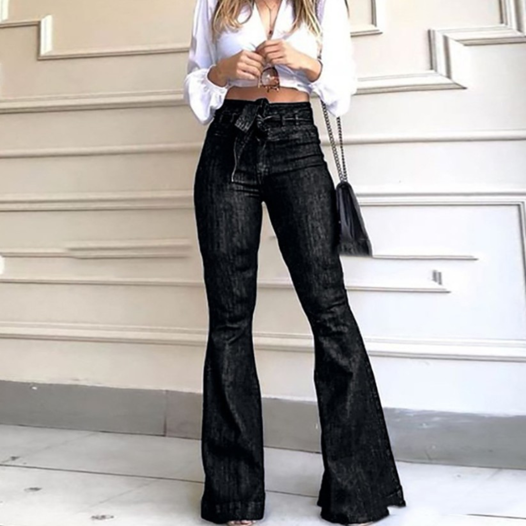 KYRA™ – Pantalon Évasé à Lacets Vintage