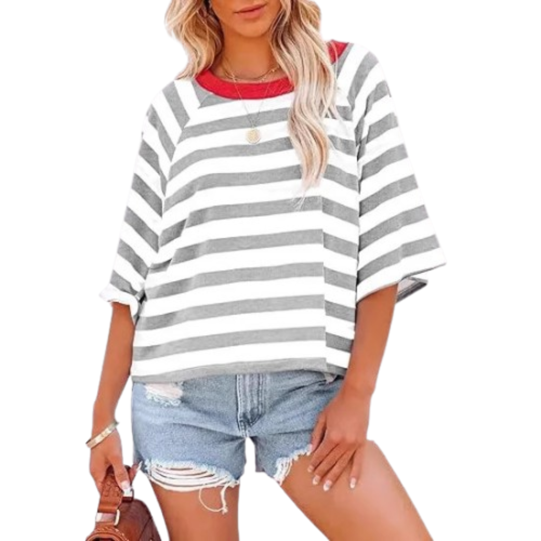 MAOSIE™ – Haut d'été à col rond ample et tendance