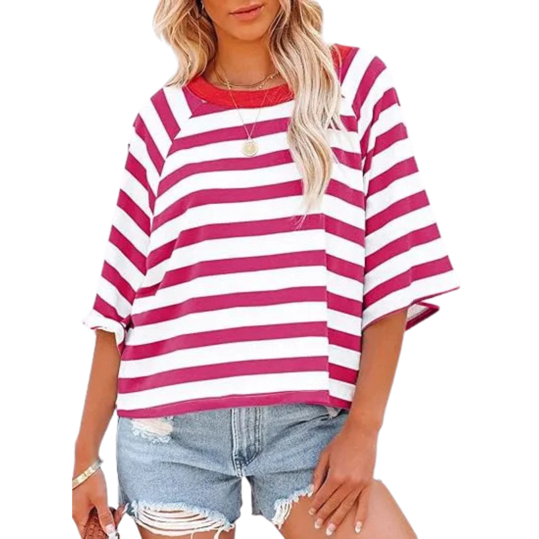 MAOSIE™ – Haut d'été à col rond ample et tendance