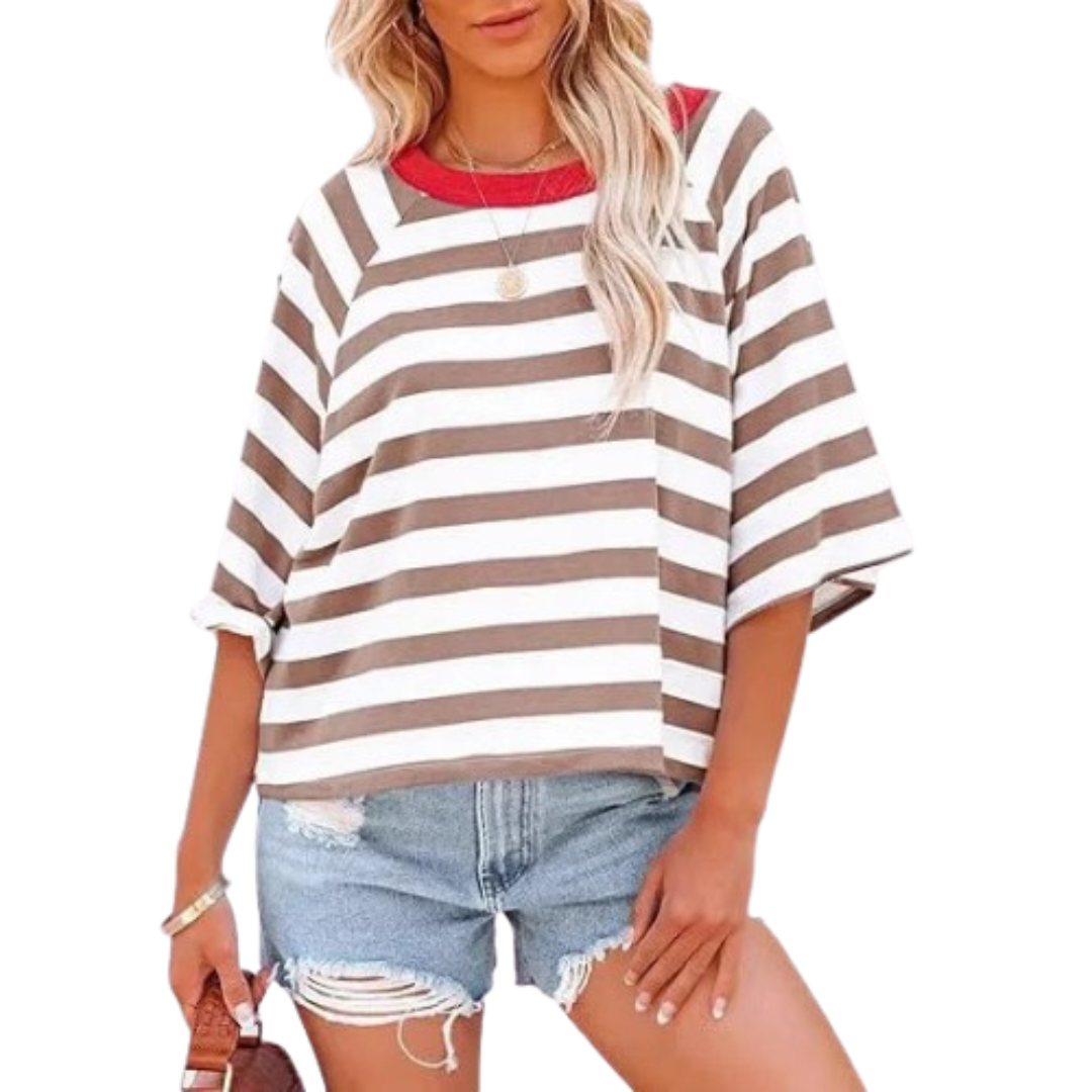 MAOSIE™ – Haut d'été à col rond ample et tendance