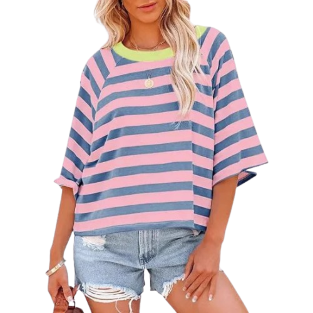 MAOSIE™ – Haut d'été à col rond ample et tendance