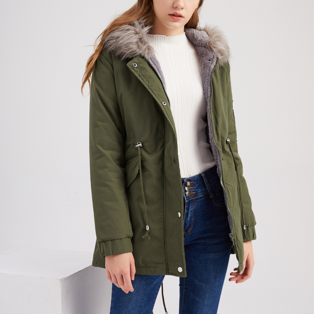 MARINA™ | Parka en Velours Chaud avec Finitions