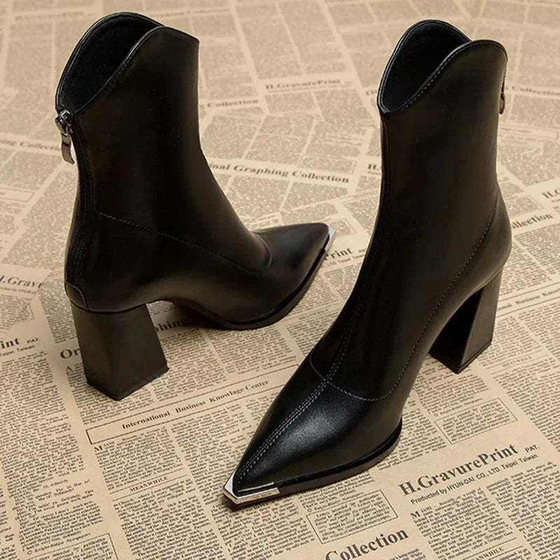 NOX™ - Bottines Chelsea à Embout Chromé