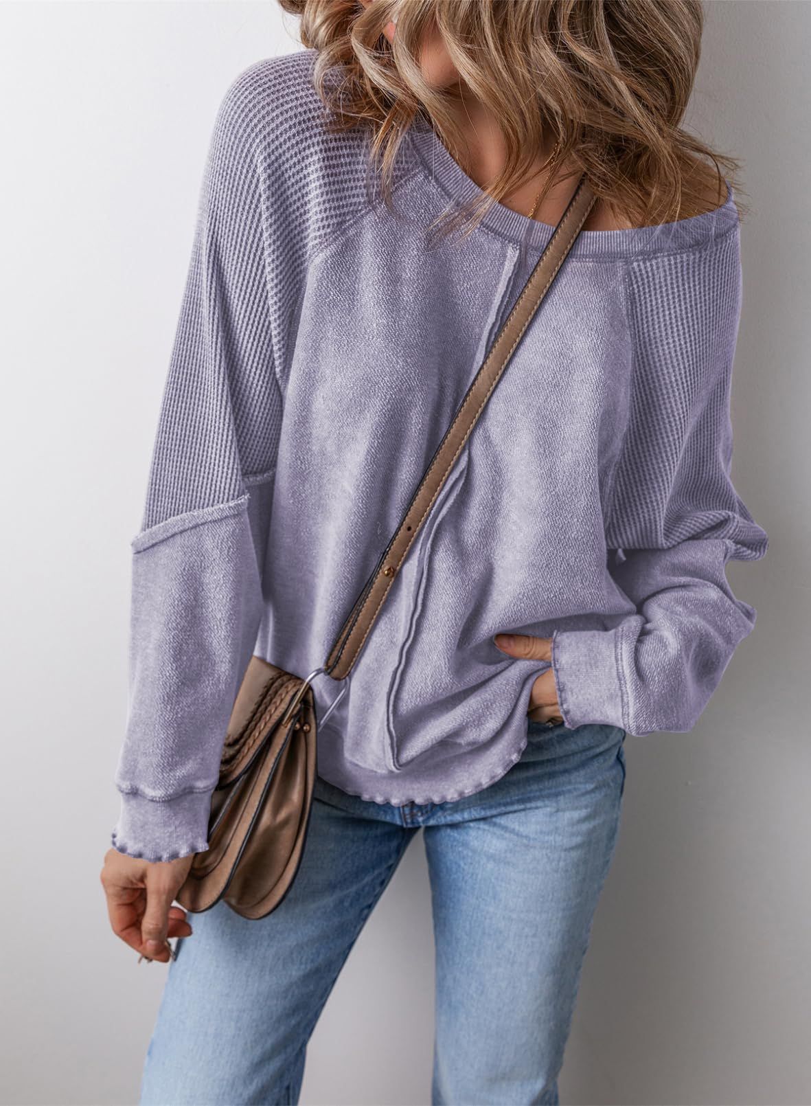 PRECIOUS™ - Sweat-shirt décontracté à col rond et manches longues