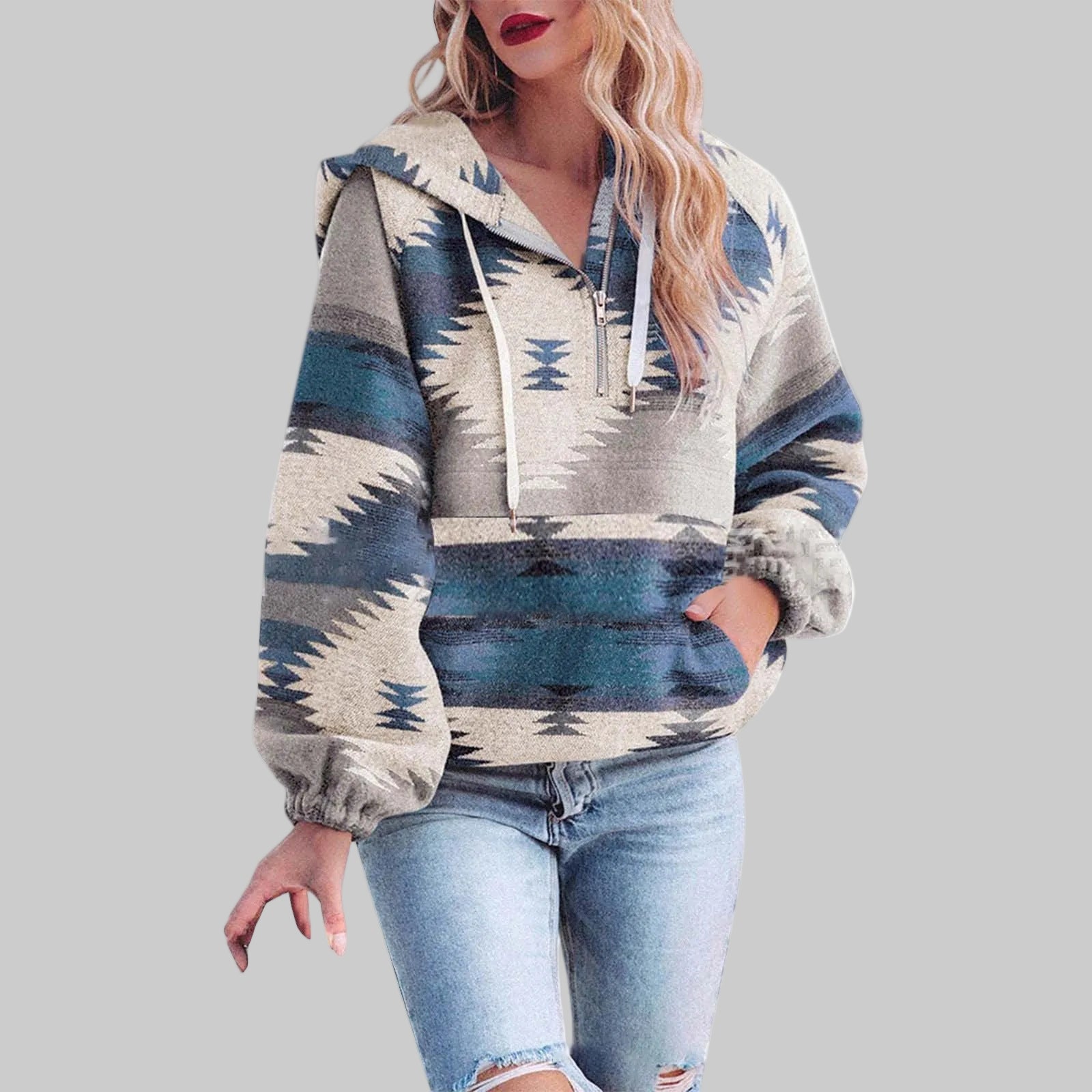 SAKU™ - Sweat à capuche zippé surdimensionné et confortable à manches longues