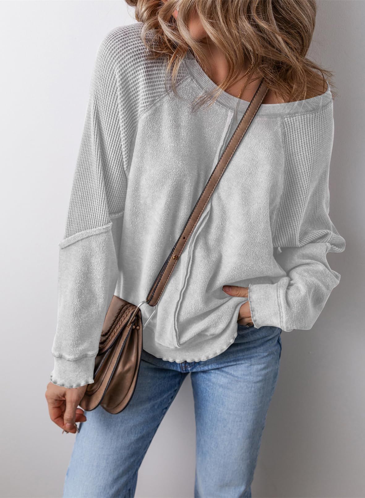 PRECIOUS™ - Sweat-shirt décontracté à col rond et manches longues