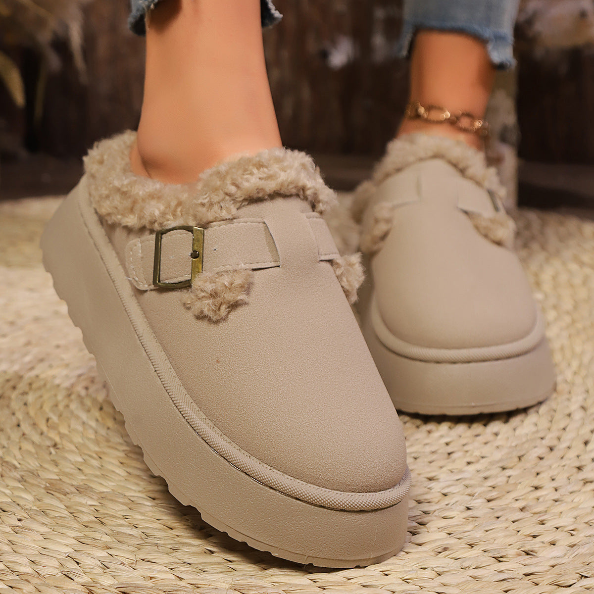 TAZA™ - Chaussons Mini Bottes à Plateforme Confortables
