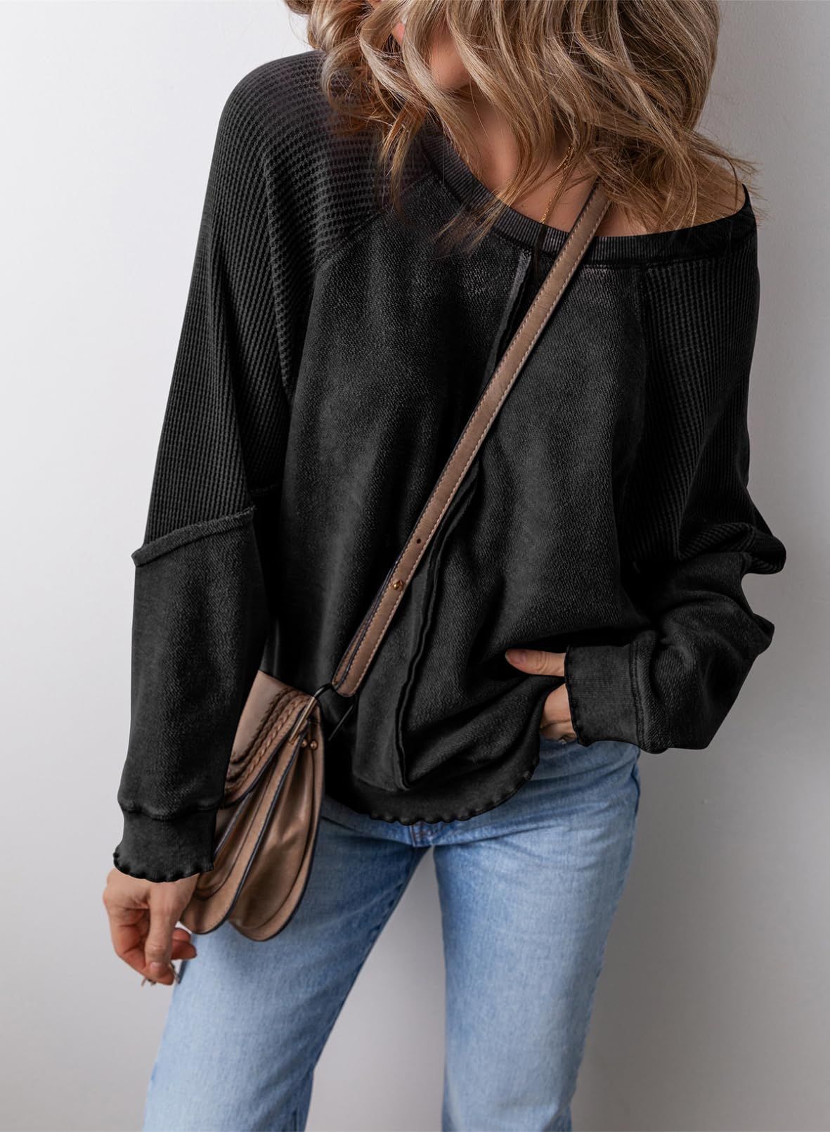 PRECIOUS™ - Sweat-shirt décontracté à col rond et manches longues