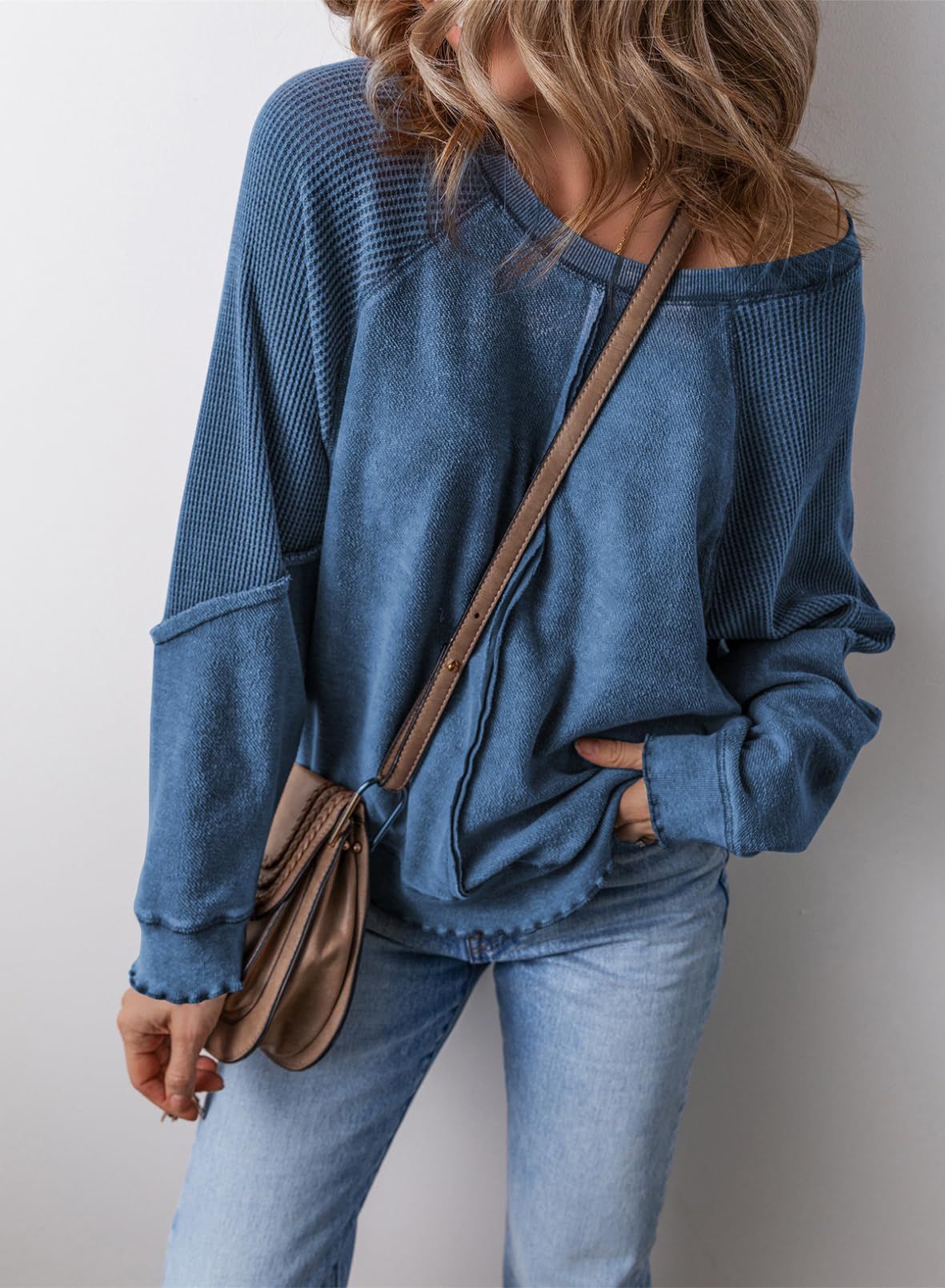 PRECIOUS™ - Sweat-shirt décontracté à col rond et manches longues