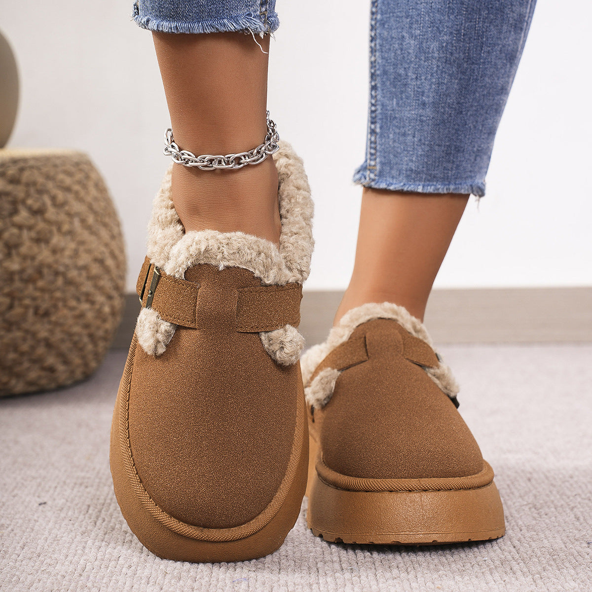 TAZA™ - Chaussons Mini Bottes à Plateforme Confortables