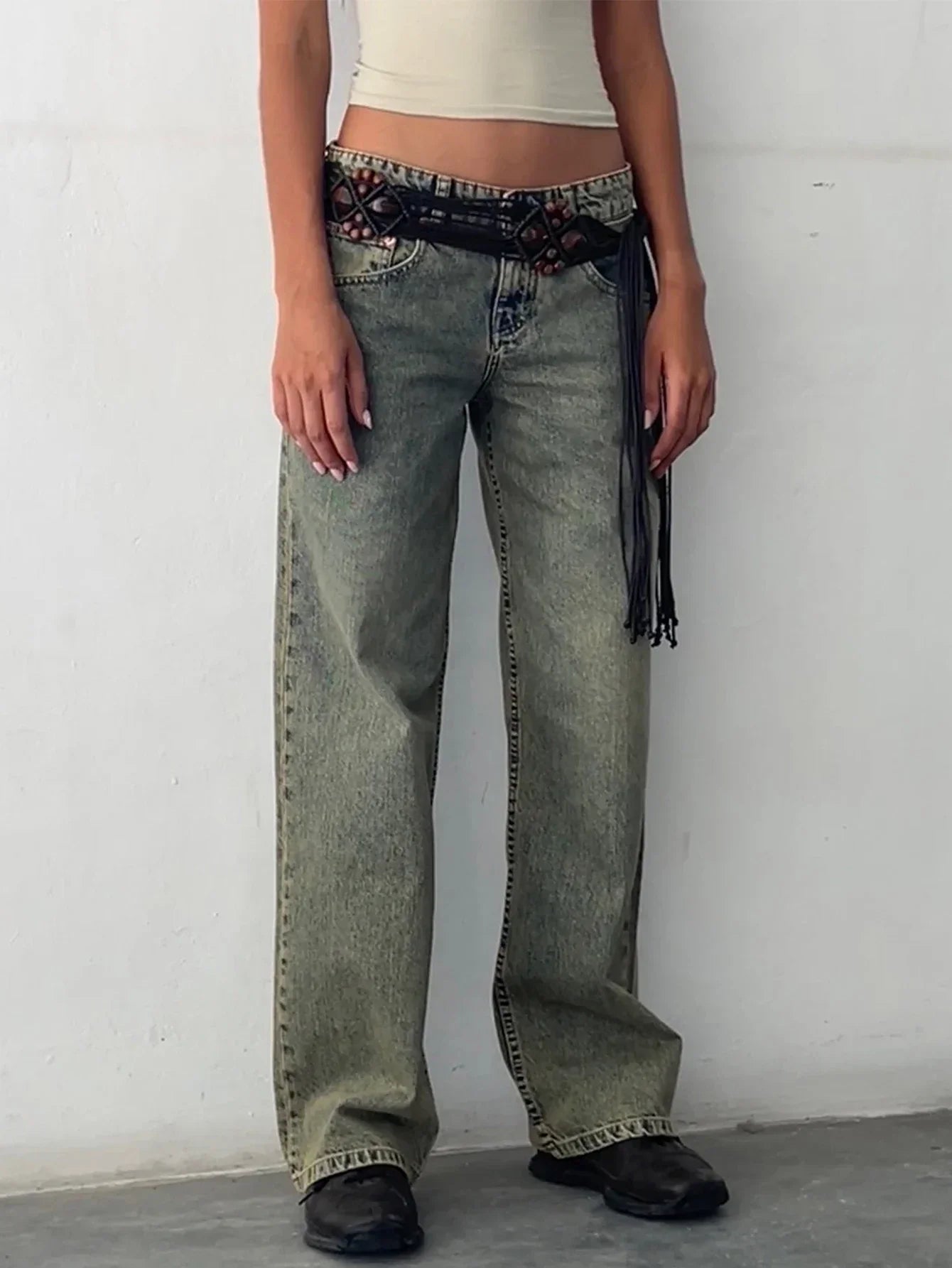 SYLVAINE™ – Jean Baggy Vintage Décontracté