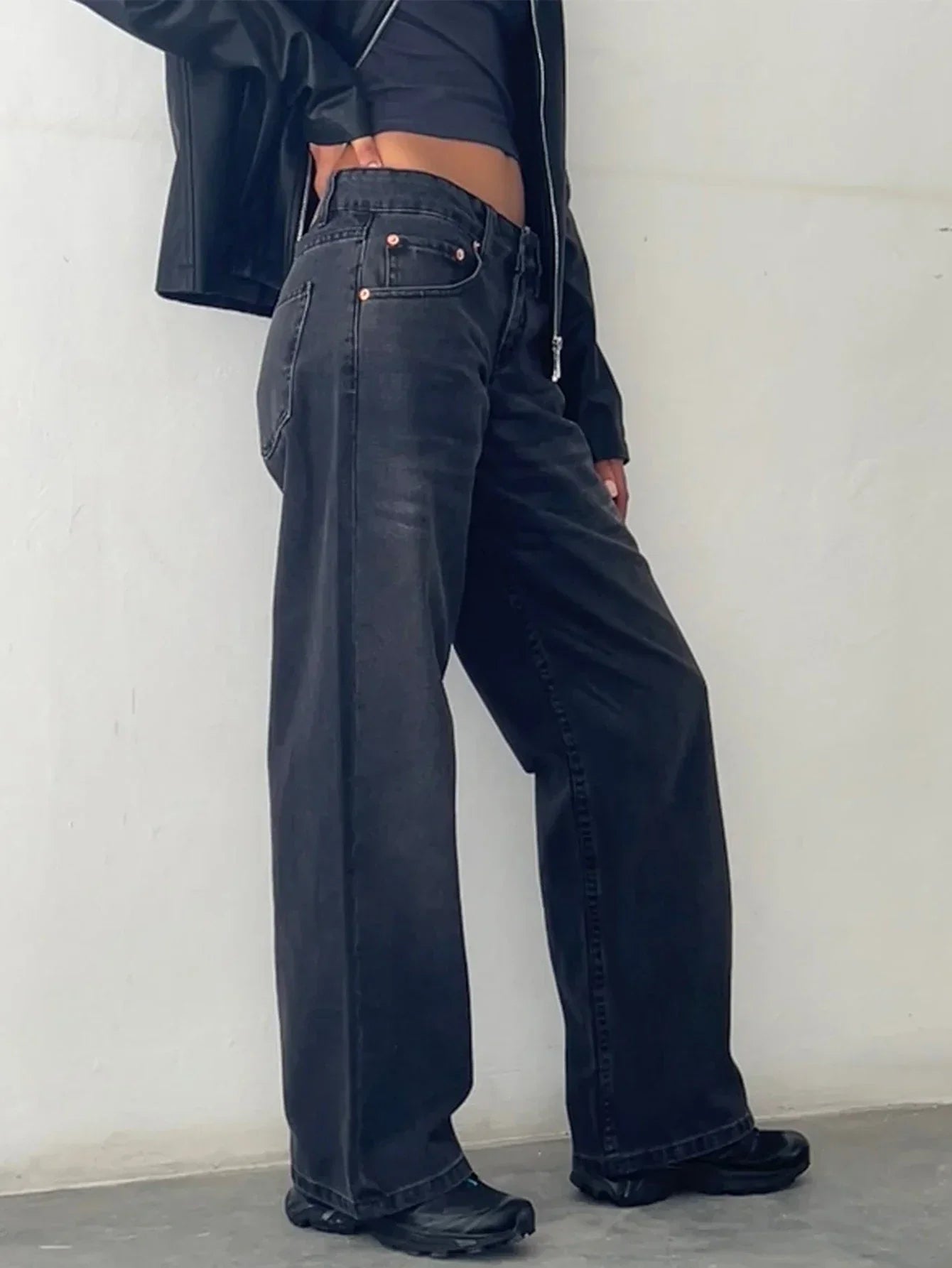 SYLVAINE™ – Jean Baggy Vintage Décontracté
