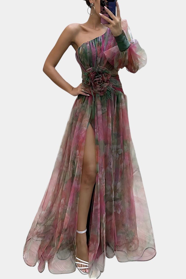 Amelie | Robe Maxi Asymétrique à Une Épaule
