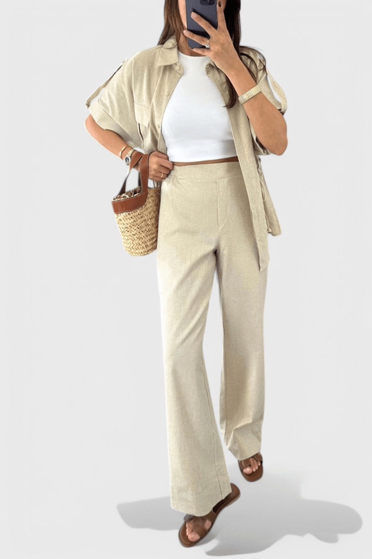 Lani | Ensemble Chemise et Pantalon Détendu