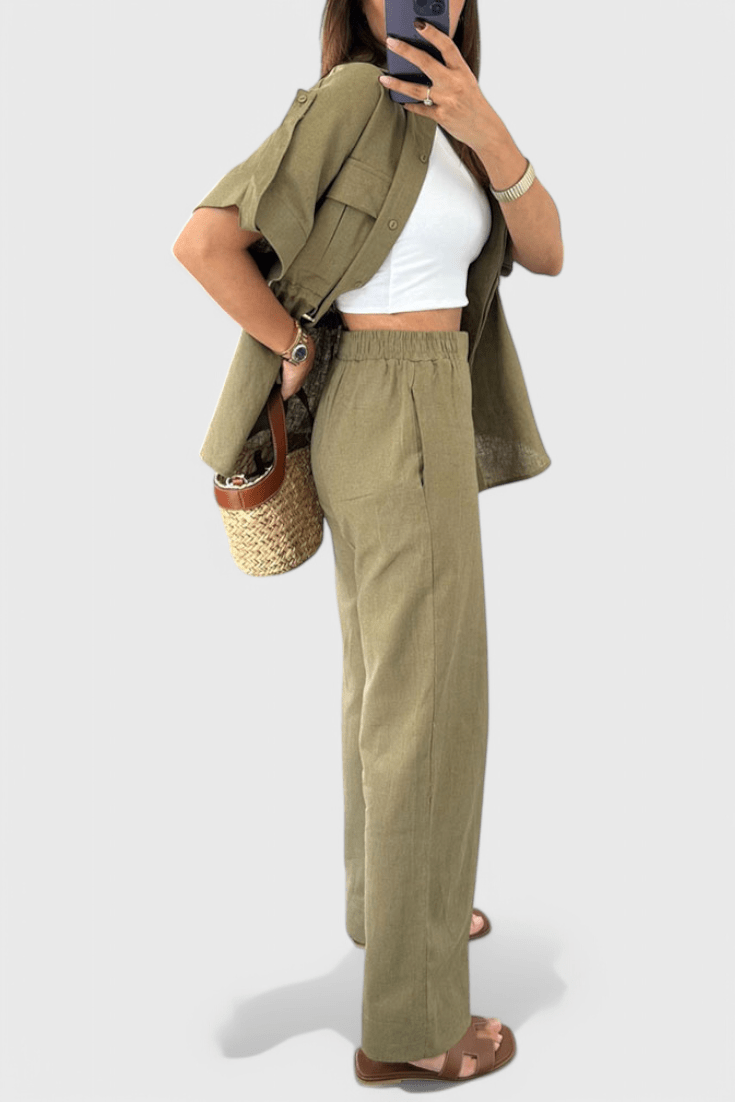Lani | Ensemble Chemise et Pantalon Détendu