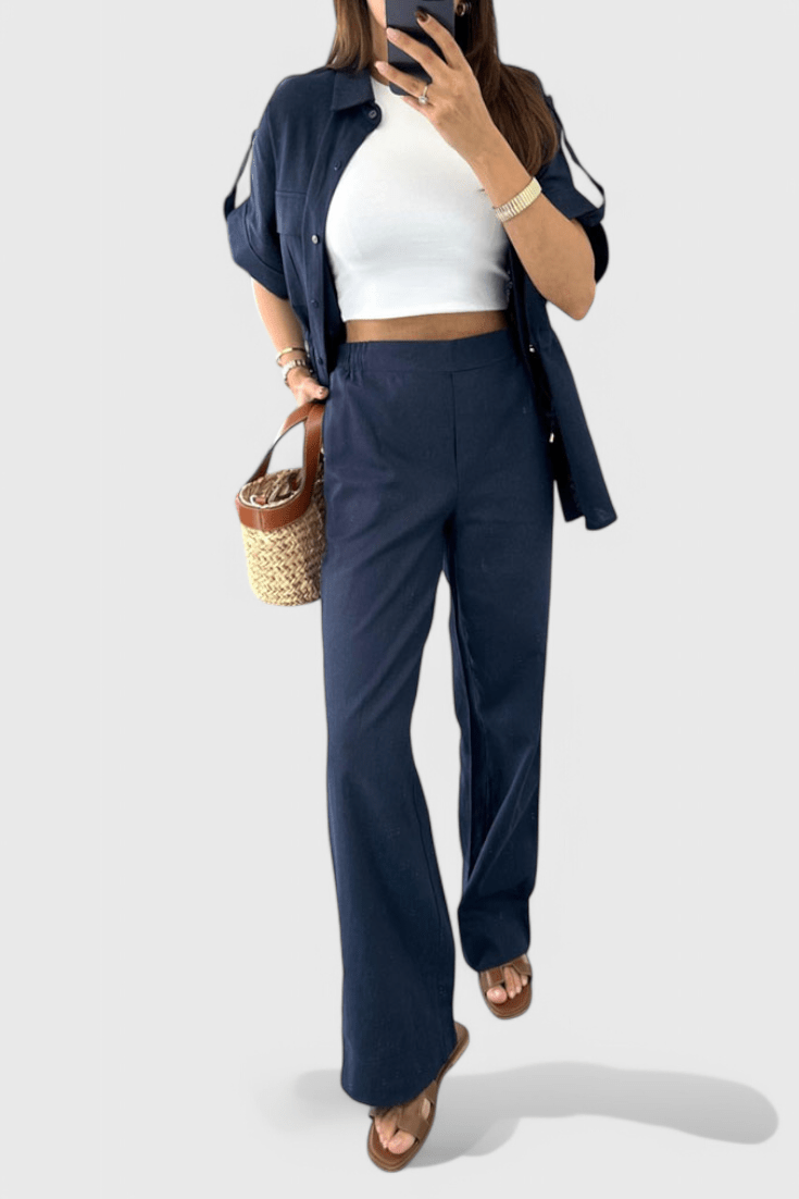 Lani | Ensemble Chemise et Pantalon Détendu