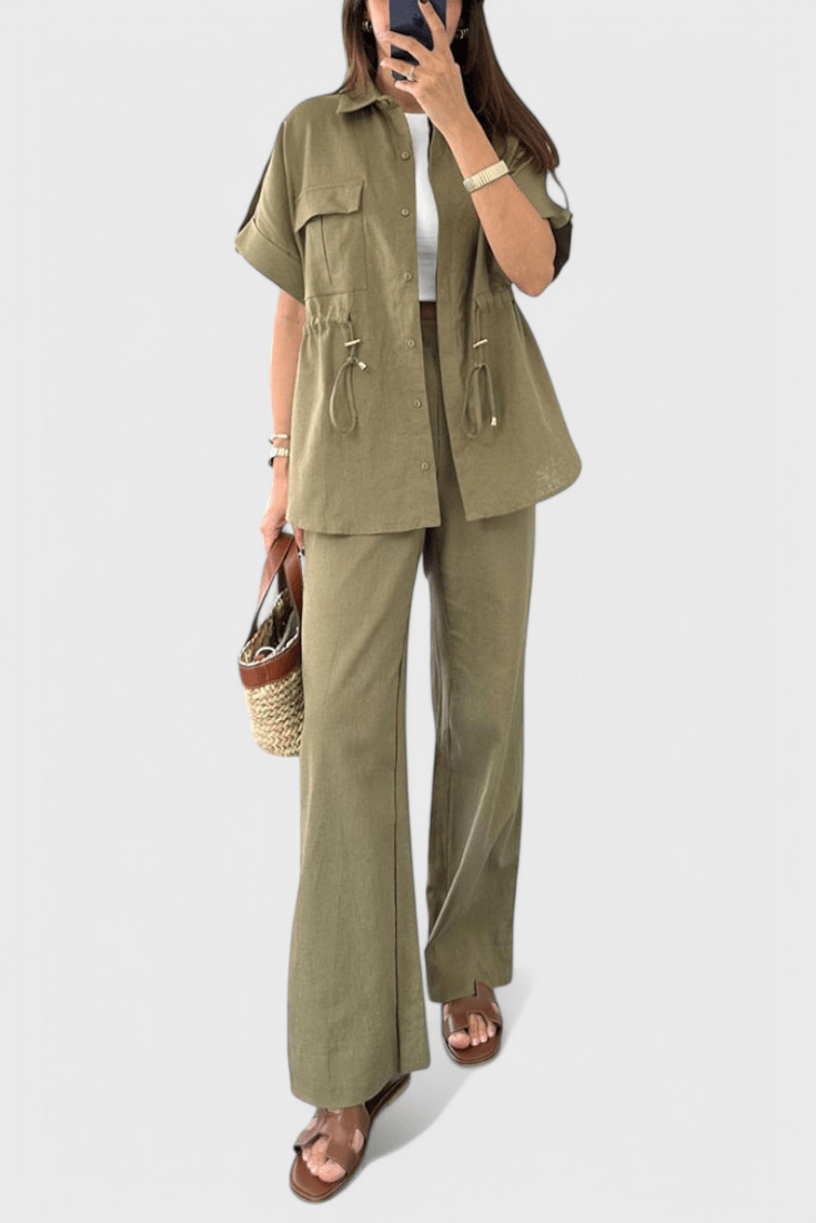 Lani | Ensemble Chemise et Pantalon Détendu
