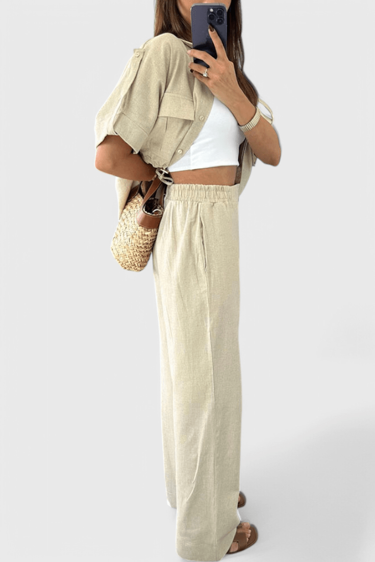 Lani | Ensemble Chemise et Pantalon Détendu