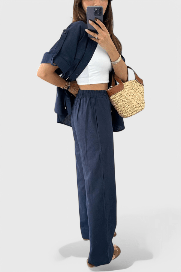 Lani | Ensemble Chemise et Pantalon Détendu