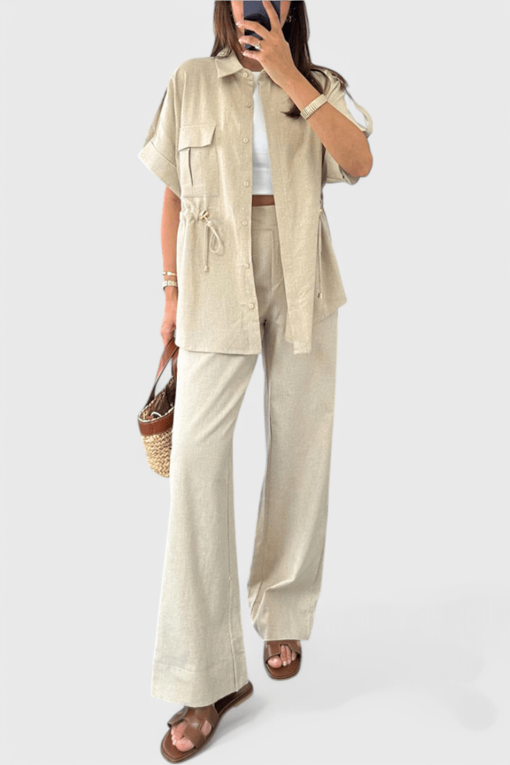 Lani | Ensemble Chemise et Pantalon Détendu