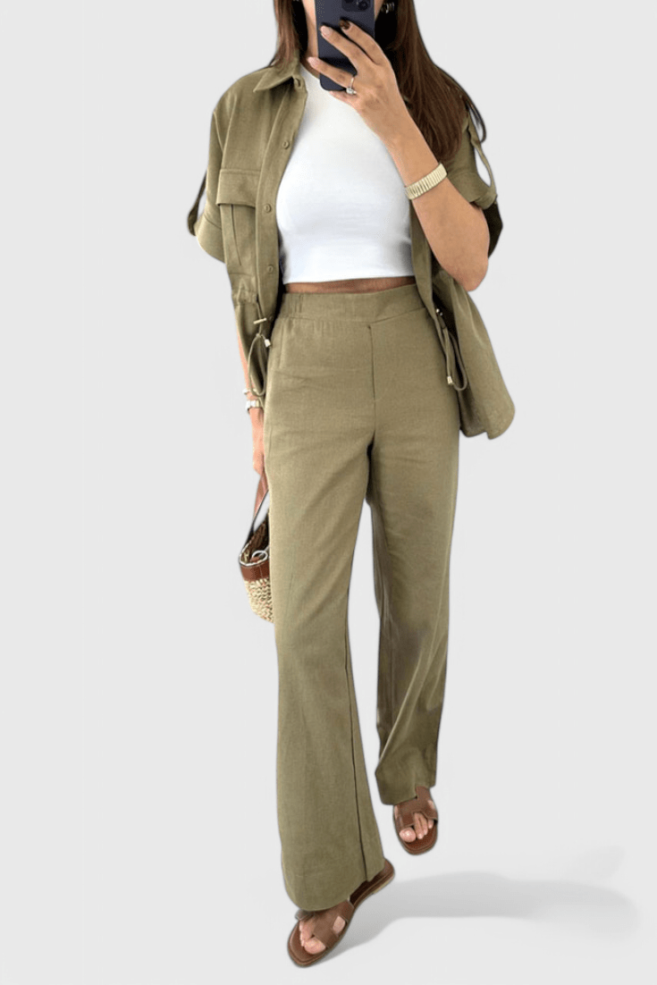 Lani | Ensemble Chemise et Pantalon Détendu
