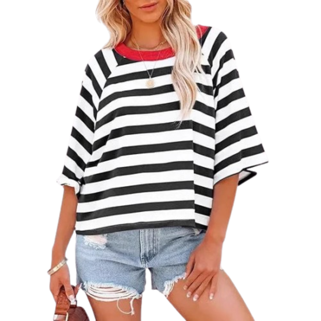 MAOSIE™ – Haut d'été à col rond ample et tendance