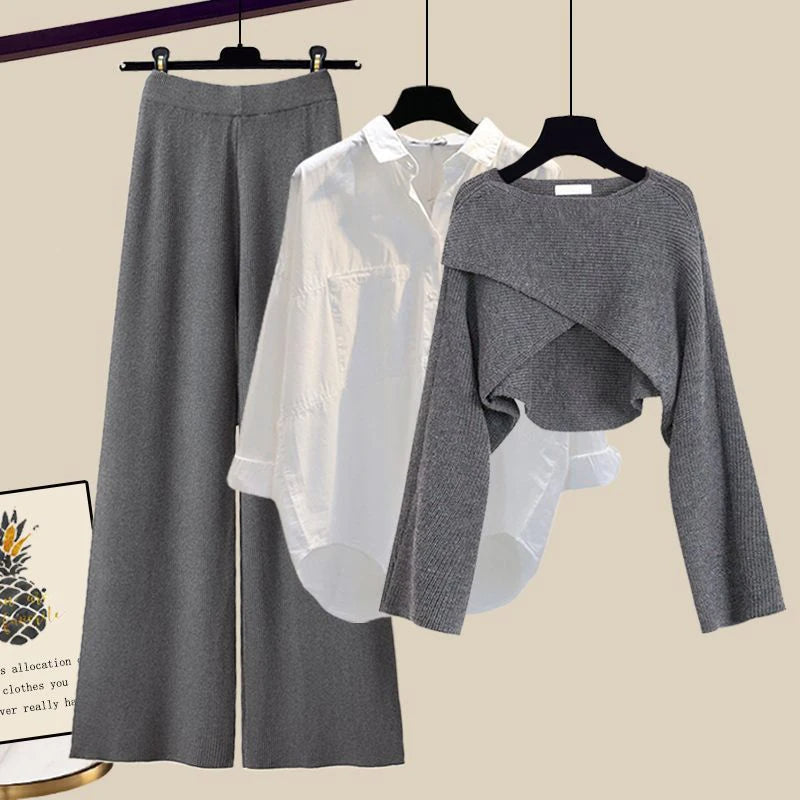 ISOBEL™ | Ensemble Tricot Élégant en Trois Pièces