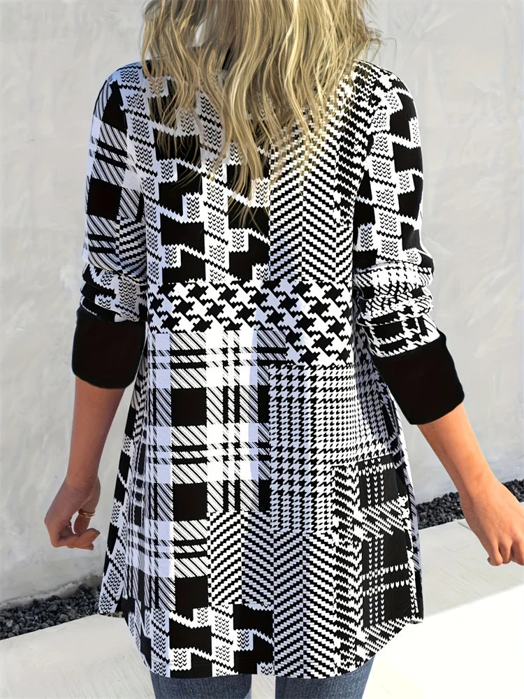 LEONA™ | Cardigan Géométrique Élégant