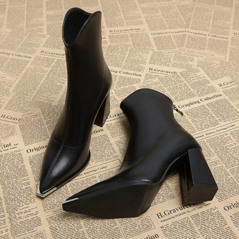 NOX™ - Bottines Chelsea à Embout Chromé