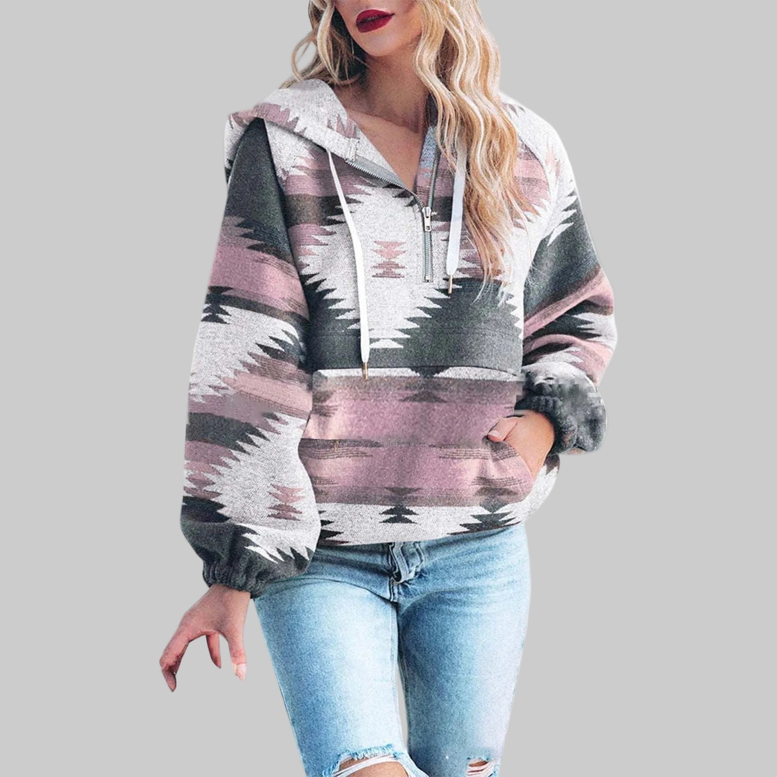 SAKU™ - Sweat à capuche zippé surdimensionné et confortable à manches longues