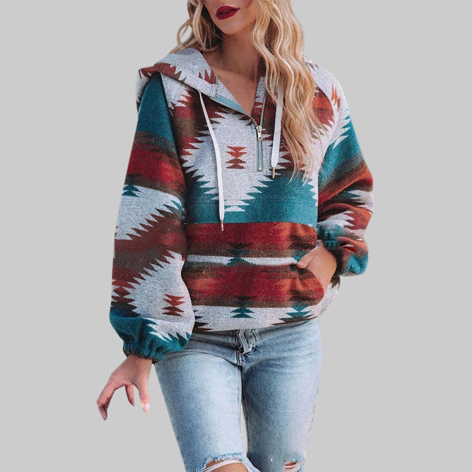 SAKU™ - Sweat à capuche zippé surdimensionné et confortable à manches longues