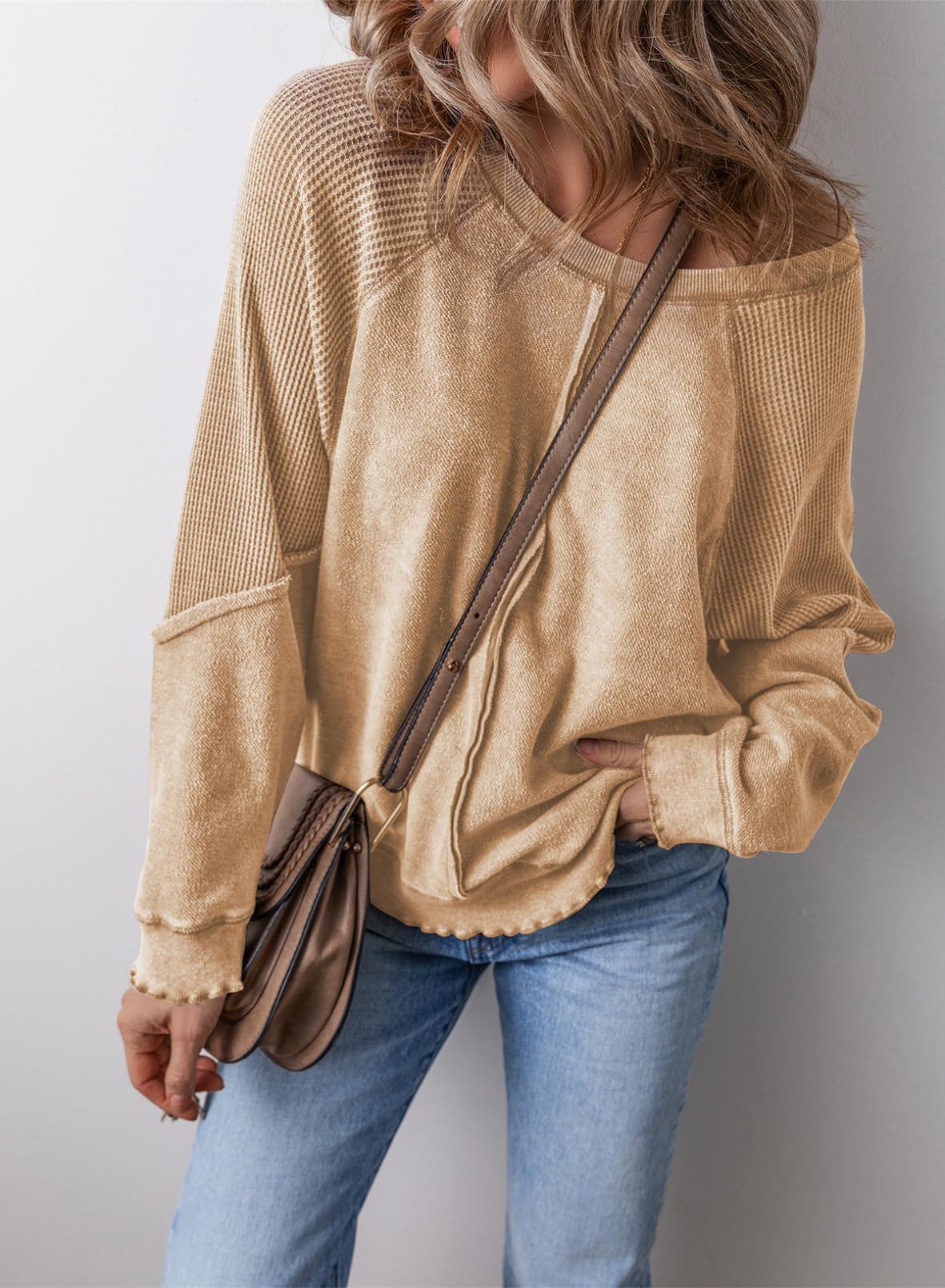 PRECIOUS™ - Sweat-shirt décontracté à col rond et manches longues
