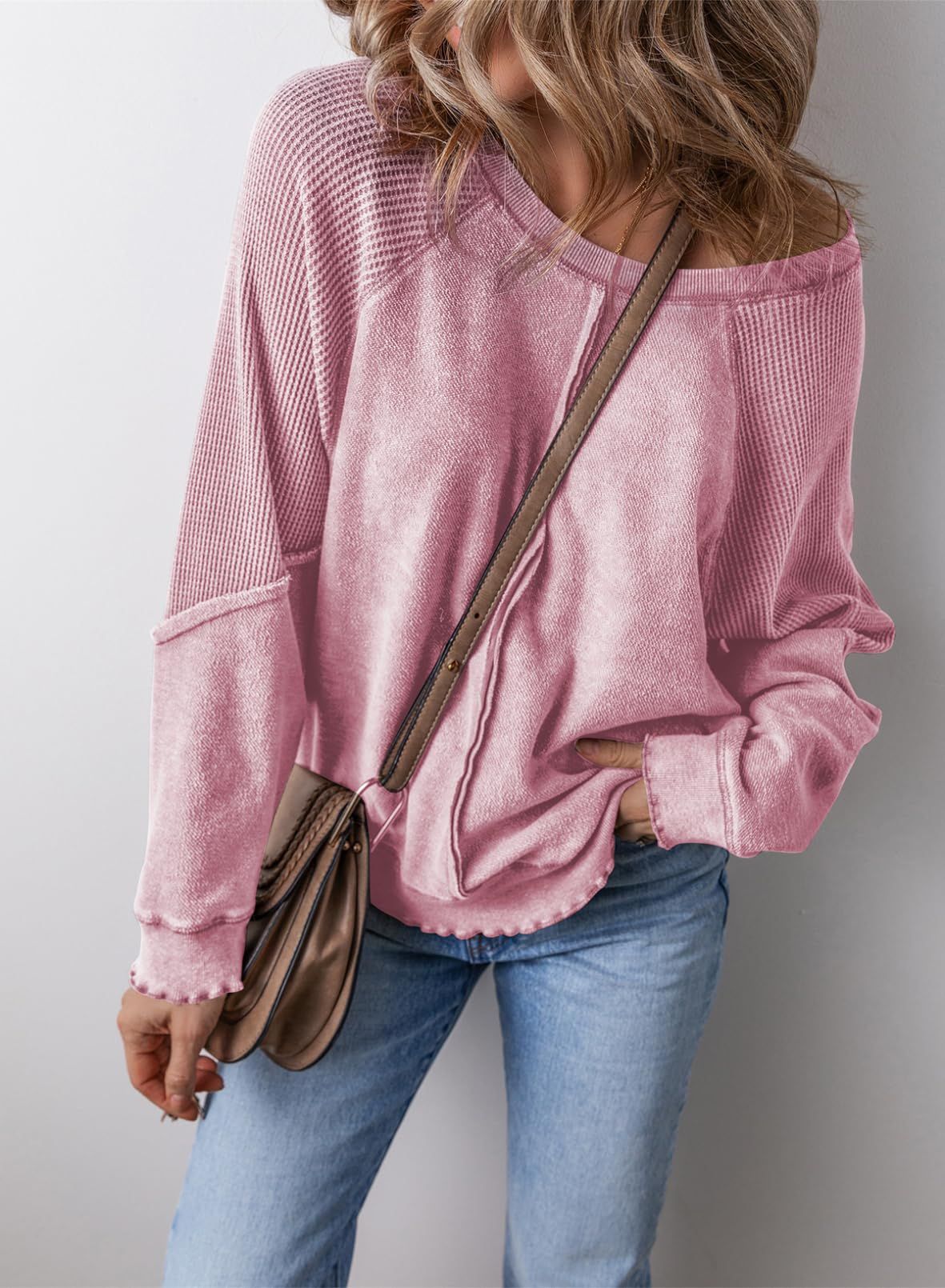 PRECIOUS™ - Sweat-shirt décontracté à col rond et manches longues