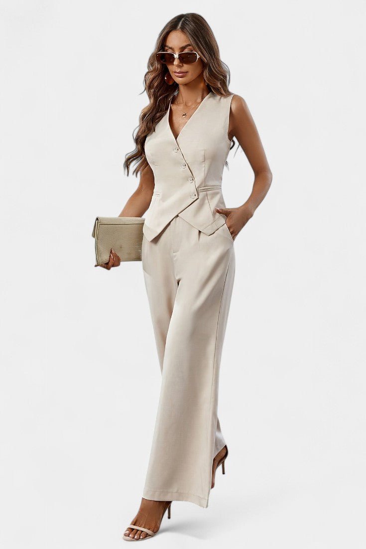 Heskia | Ensemble Gilet Sans Manches & Pantalons Amples