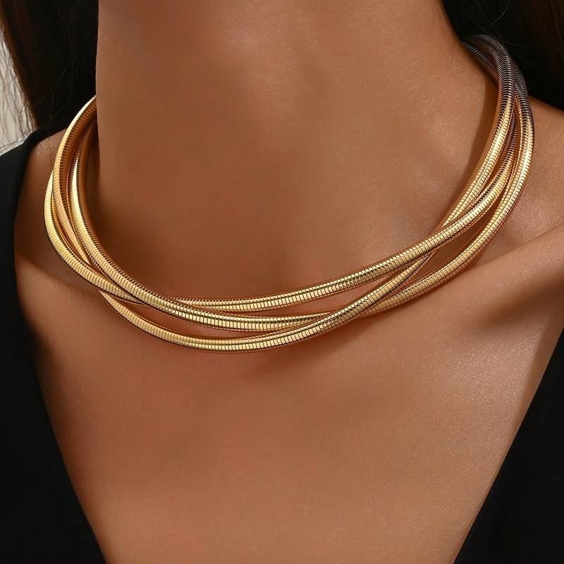 Collier Vintage en Or Superposé